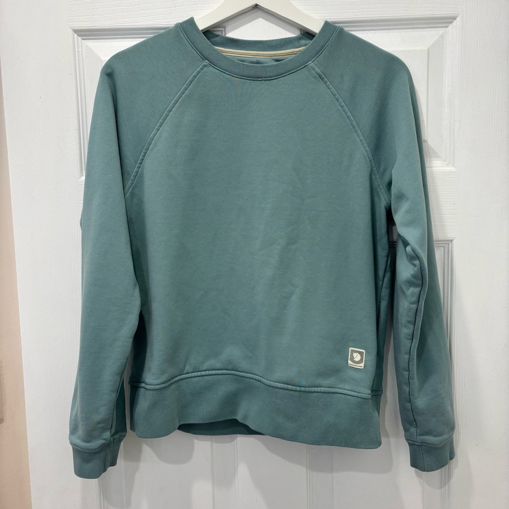 Women’s Mint Green Fjallraven Crewneck Sweatshirt Size Small